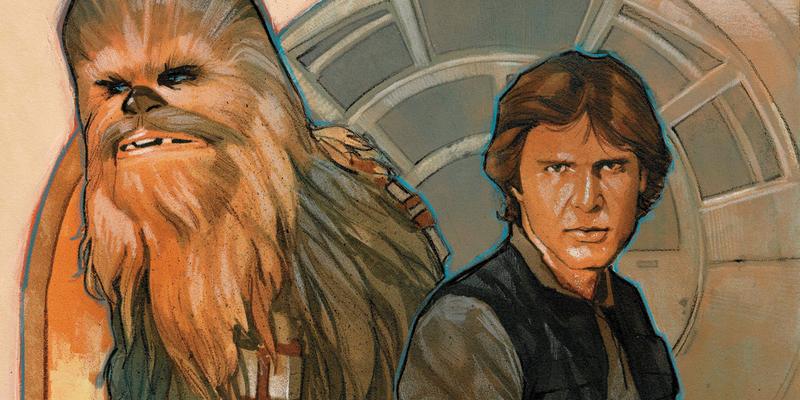 Han Solo and Chewie comic book cover