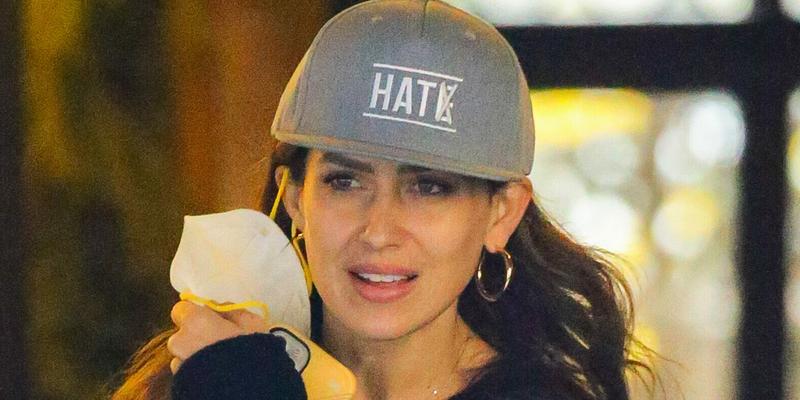 Hilaria Baldwin was spotted wearing a hat leaving apartment Building in NYC