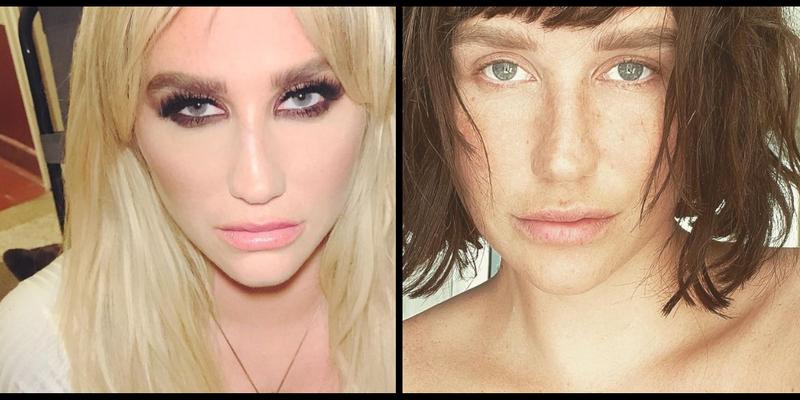 Kesha goes from blonde to brunette