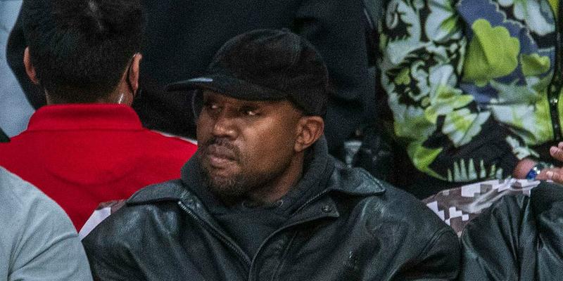 Kanye West At Lakers Kings Game