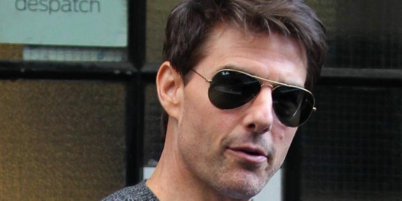 Tom Cruise is seen leaving an office building in Holborn.