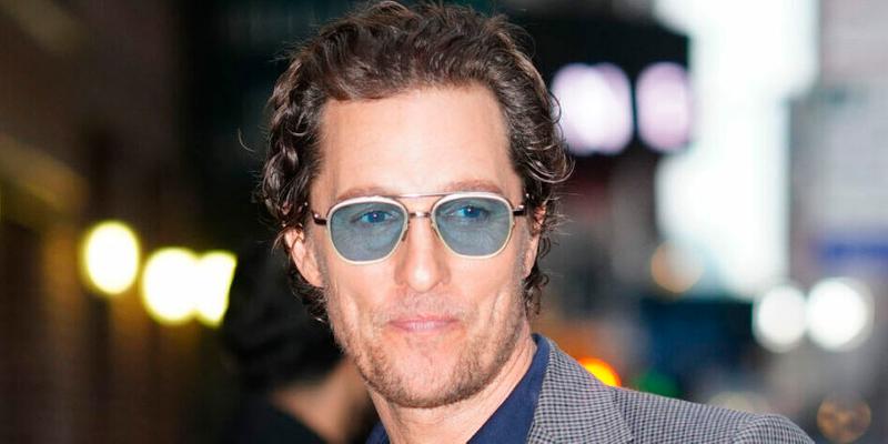 Matthew McConaughey arrives at Stephen Colbert Show in New York
