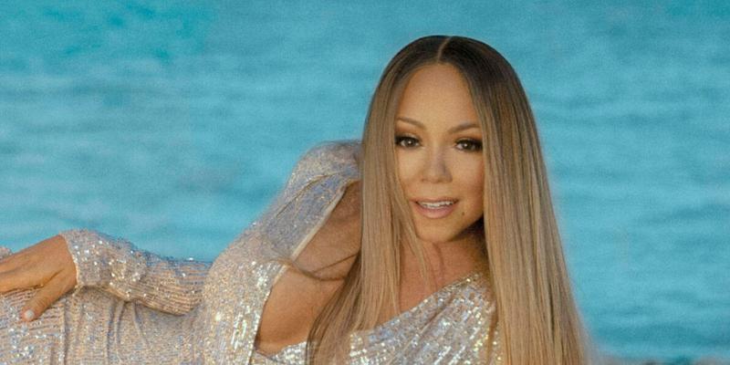 Mariah Carey looks glamorous on a beach to launch her new liqueur Black Irish