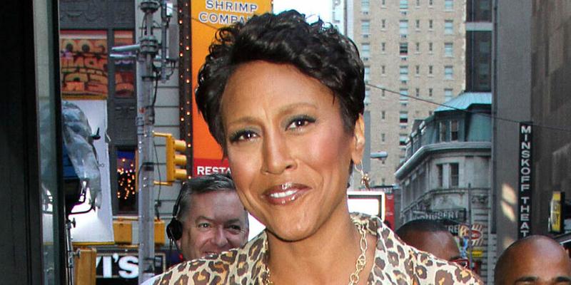 Robin Roberts outside ABC studios in New York City