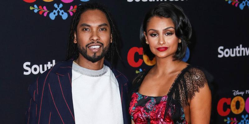 Miguel and Nazanin Mandi on the red carpet