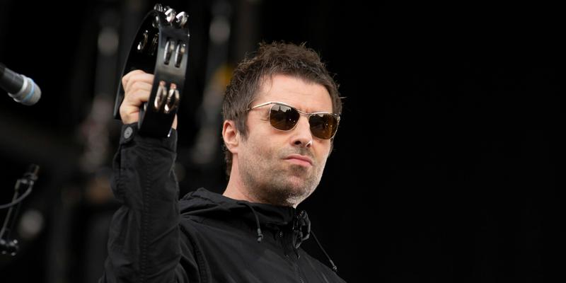 Liam Gallagher sing and plays during the Main square music festival