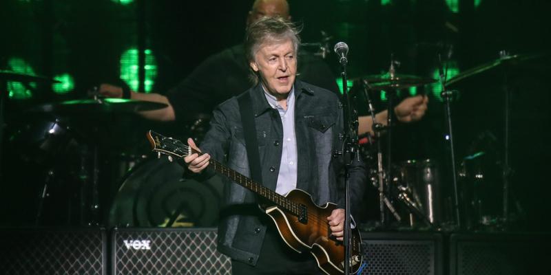 Paul McCartney performing his 'Freshen Up' tour in Paris