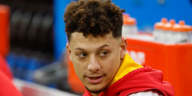 Patrick Mahomes at a NFL game 2021: Chiefs vs Chargers DEC 16