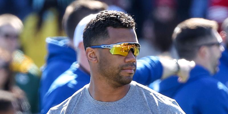 Russell Wilson at Pro Bowl Practices on FEB 05
