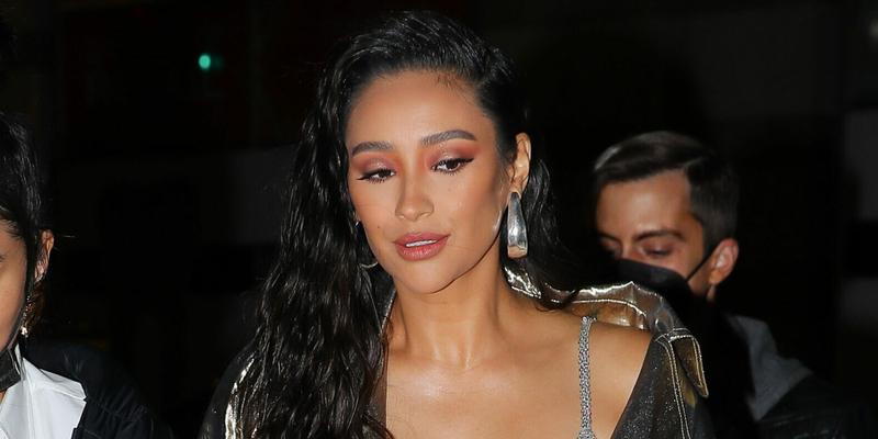 Pregnant Shay Mitchell seen arriving at Watch What Happens Live With Andy Cohen in New York City