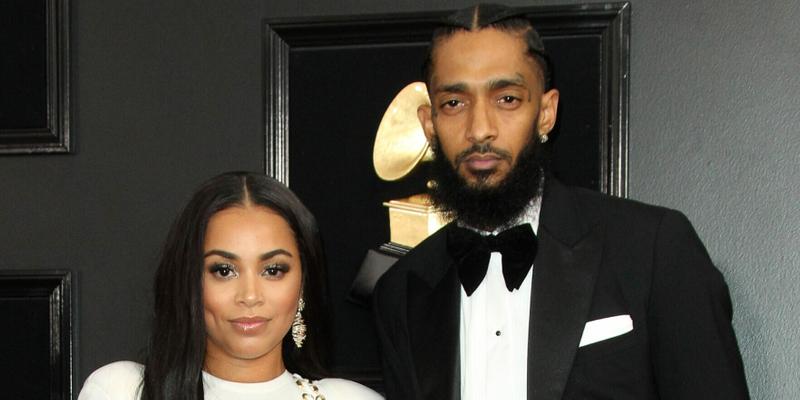 Lauren London and Nipsey Hussle at the 2019 Grammy Awards