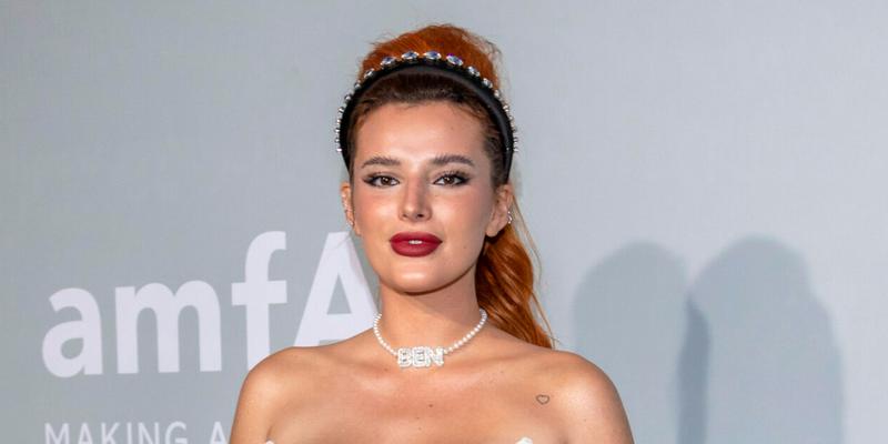 Caroline Scheufele and dog attend the amfAR Gala during the 74th Cannes Film Festival at Villa Eilenroc in Antibes, France, on 16 July 2021. Photo: Vinnie Levine. 16 Jul 2021 Pictured: Bella Thorne attends the amfAR Gala during the 74th Cannes Film Festival at Villa Eilenroc in Antibes, France, on 16 July 2021. Photo: Vinnie Levine. Photo credit: MEGA TheMegaAgency.com +1 888 505 6342 (Mega Agency TagID: MEGA771801_034.jpg) [Photo via Mega Agency]