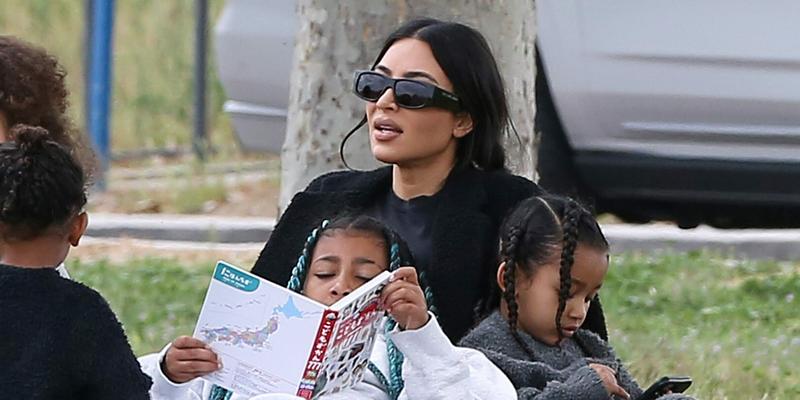 Kim Kardashian takes her kids to watch Saint play a soccer match in Calabasas