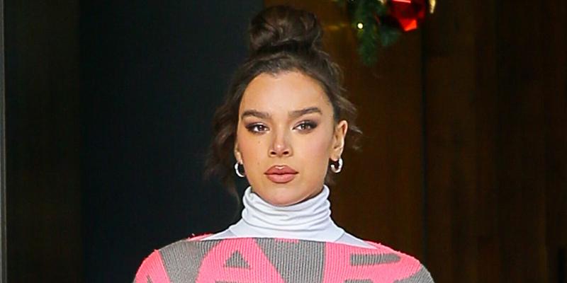 Hailee Steinfeld wears a Marc Jacobs outfit as leaving her hotel in NYC