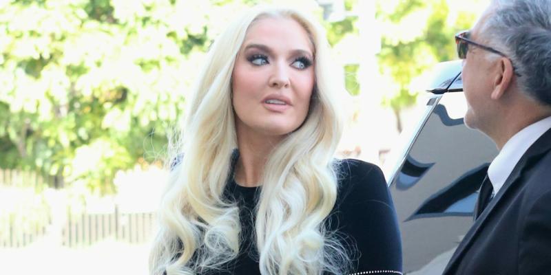 A classy Erika Jayne seen in full glam while filming for RHOBH