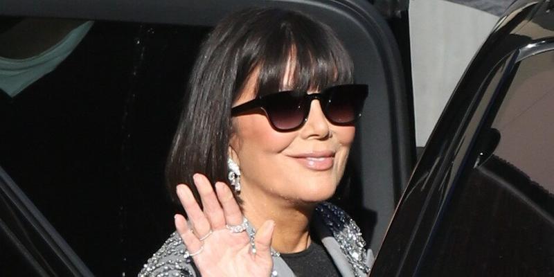 Kris Jenner with her new hair do and Cory Gamble arrive to Jimmy Kimmel