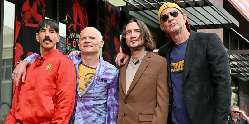 Red Hot Chili Peppers honored with Star on the Hollywood Walk of Fame. Hollywood, CA.