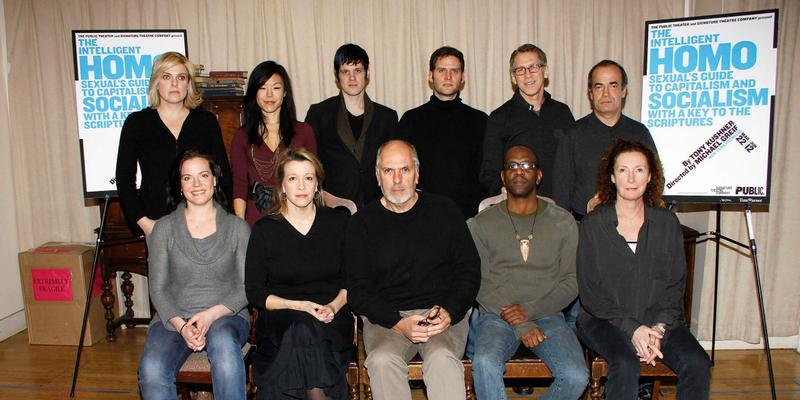 (L to R, front) Danielle Skraastad, Linda Emond, Michael Cristofer, K. Todd Freeman, Brenda Wehle and (L to R, back) Molly Price, Hettienne Park, Michael Esper Steven Pasquale, Stephen Spinella and Bruce MacVittieattend 'The Intelligent Homosexual's Guide to Capitalism and Socialism with a Key to the Scriptures' cast photocallat Chelsea Studios. New York City, USA - 02.03.11Mandatory Credit: Joseph Marzullo/Wenn.com Newscom/(Mega Agency TagID: wennphotostwo766015.jpg) [Photo via Mega Agency]