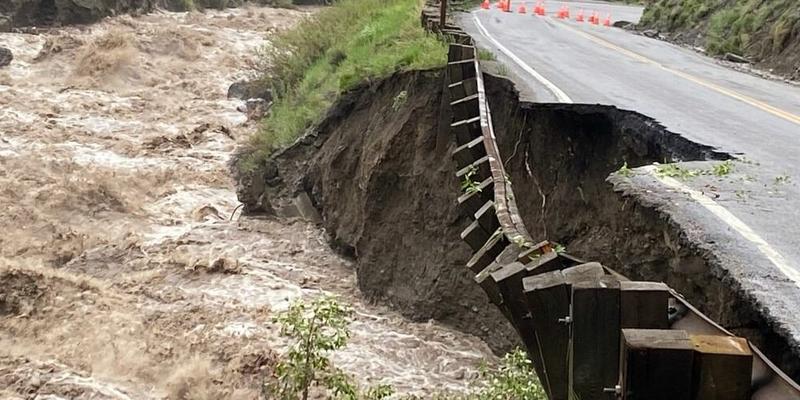 Yellowstone National Park, flooding, rockslides