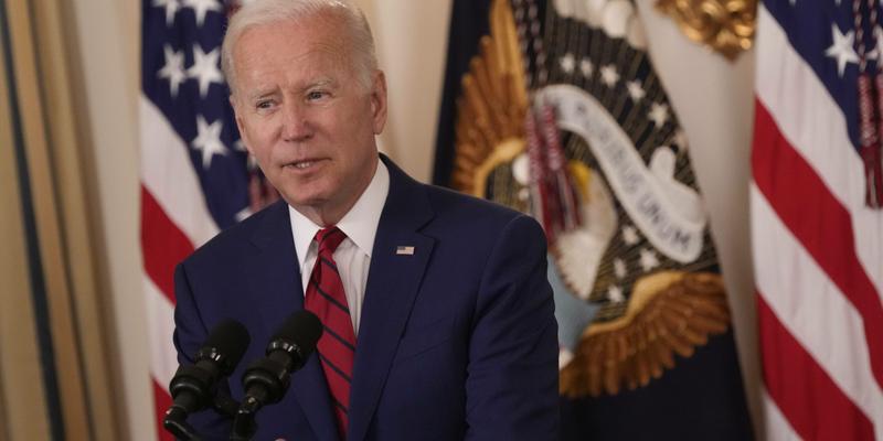 United States President Joe Biden makes remarks prior to signing nine bipartisan bills