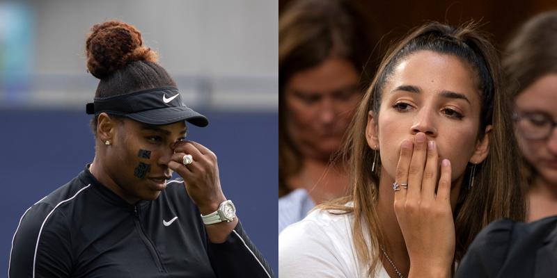 Portraits of Serena Williams and Aly Raisman