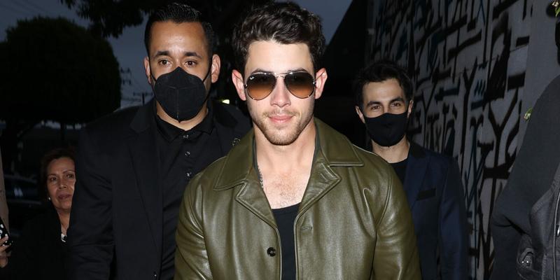 Nick Jonas seen arriving for dinner at Craigs Restaurant in West Hollywood