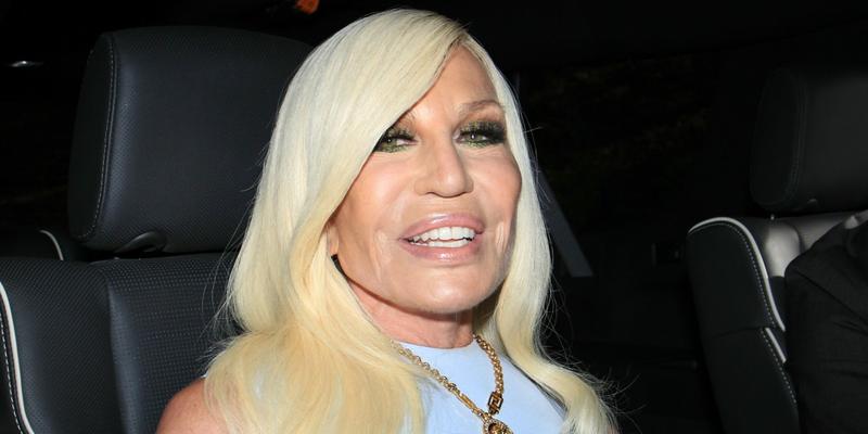 Donatella Versace seen arriving as first celebrity guest to Britney Spears wedding