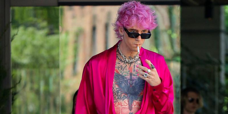 Machine Gun Kelly was spotted leaving his hotel in New York City
