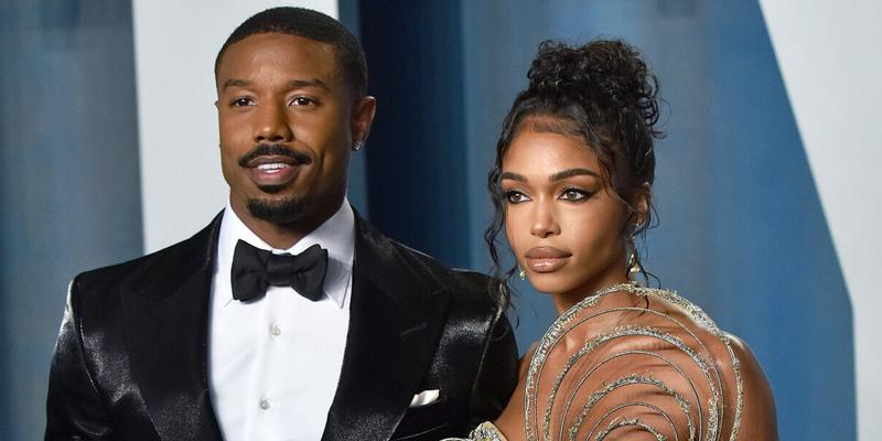 Michael B. Jordan (L) and Lori Harvey arrive for the Vanity Fair Oscar Party at the Wallis Annenberg Center for the Performing Arts in Beverly Hills, California on Sunday, March 27, 2022