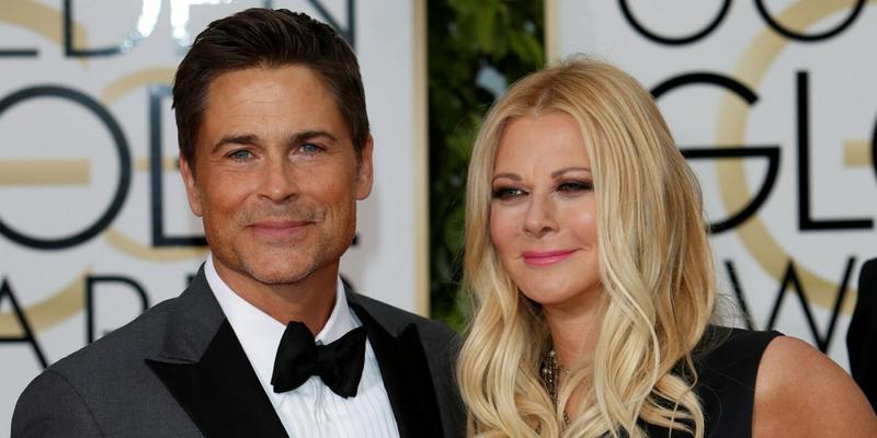 Rob Lowe and Sheryl Berkoff at The 73rd Golden Globe Awards