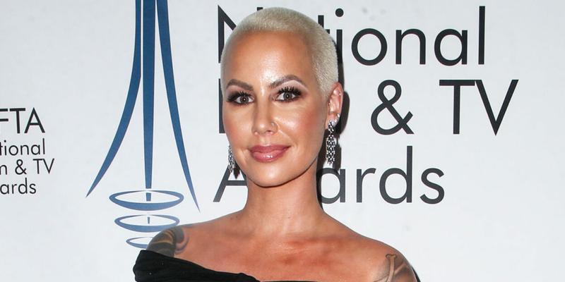 LOS ANGELES, CA, USA - DECEMBER 05: Model Amber Rose arrives at the 2018 National Film And Television Awards Ceremony held at the Globe Theatre on December 5, 2018 in Los Angeles, California, United States. 05 Dec 2018