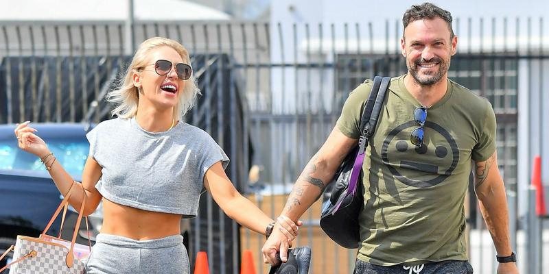 Sharna Burgess and Brian Austin Green on their way to rehearsals for Dancing With The Stars
