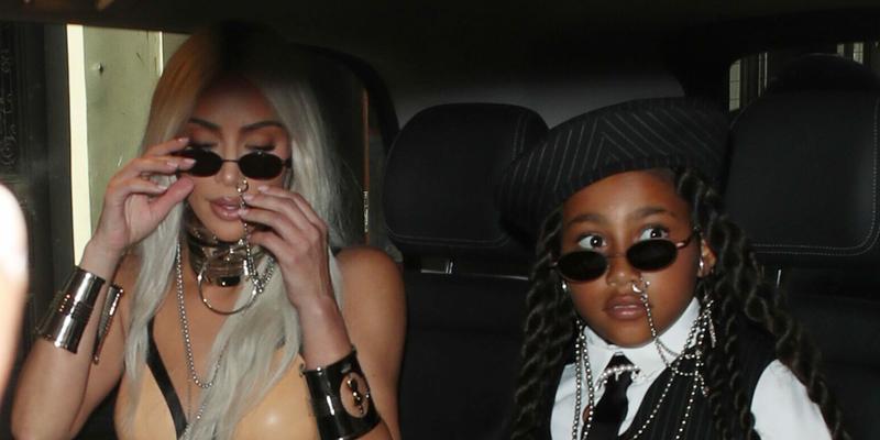 Kim Kardashian and daughter North West leaving the Jean Paul Gaultier fashion show in Paris