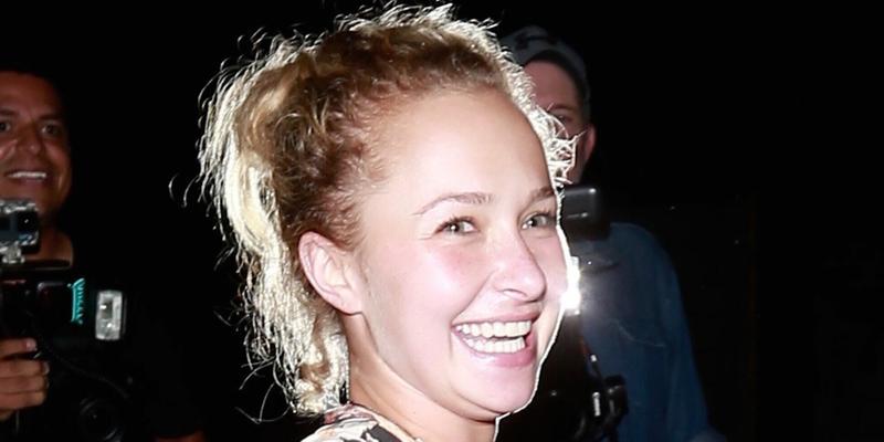 Actress Hayden Panettiere is seen leaving the back door of Craig apos s restaurant with a boyfriend Brian Hickerson while barefoot