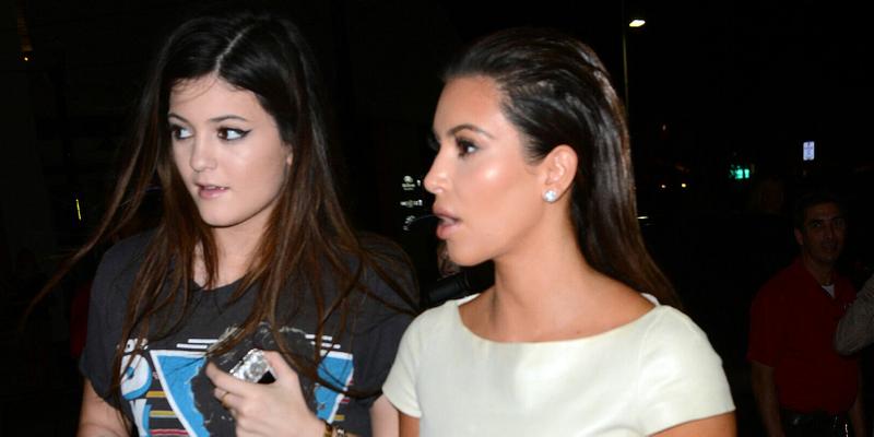 Kim Kardashian arrives with sisters Kylie Jenner and Kourtney Kardashian to have dinner at Prime 112 in Miami Beach