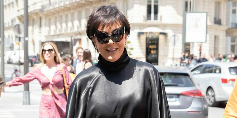 Kris Jenner leaving Restaurant L apos avenue and go to Dior Shop during Paris Fashion Week
