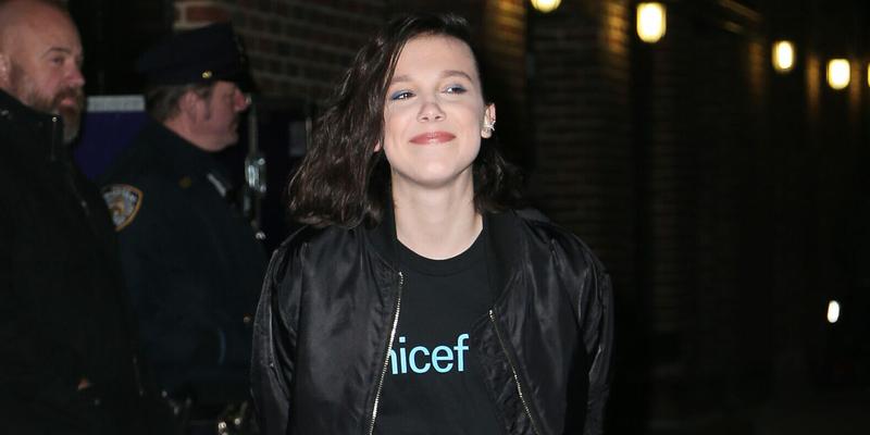 Millie Bobby Brown is seen arriving at the Stephen Colbert Show