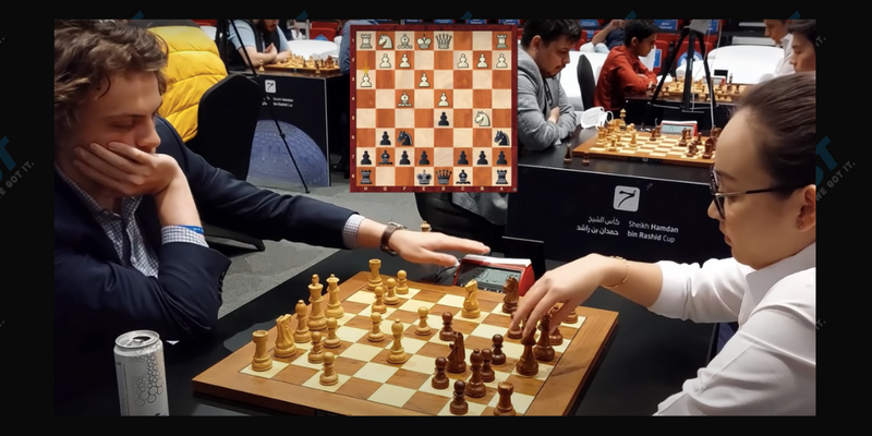 Hans Niemann playing chess tournament