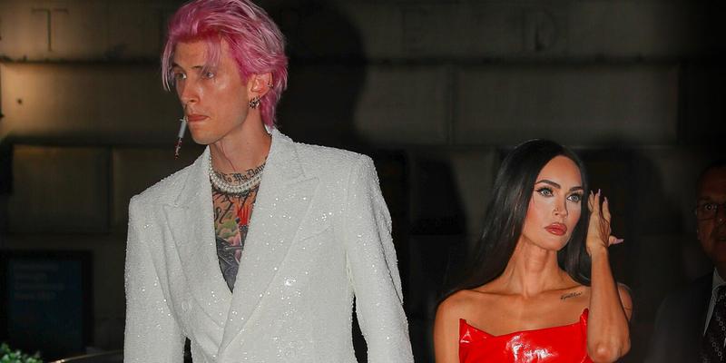 Megan Fox and Machine Gun Kelly arrived at Salumeria Rosi for dinner after they attended at The Tribeca Film Festival at The Beacon Theatre in New York City