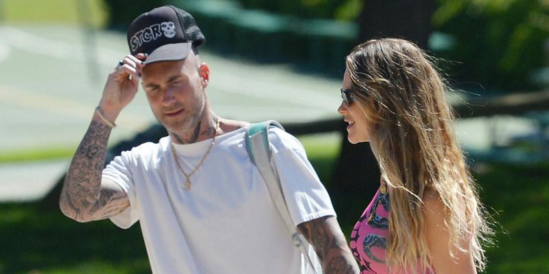 Adam Levine and pregnant wife Behati Prinsloo are seen out in Santa Barbara after a 23 year old model claimed she had an affair with the singer and other women come forward claiming he sent flirty messages