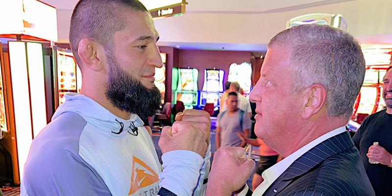 'UFC' Star Khamzat Chimaev Spotted Having 'Salad' At Circa In Las Vegas Before Win