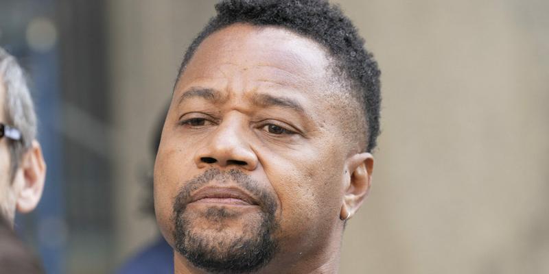 October 15, 2019, New York, United States: Actor Cuba Gooding Jr. listens as attorney Mark Heller addresses press after arraignment in Manhattan's New York State Supreme Court. 15 Oct 2019
