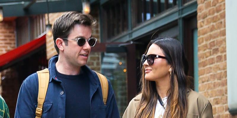 Olivia Munn and John Mulaney seen holding hands as leaving their hotel in New York City