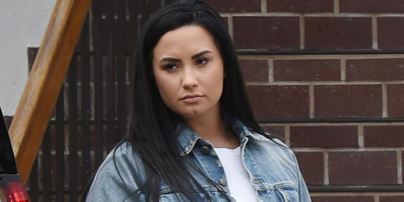 Demi Lovato is spotted heading to a office building after working out at the gym