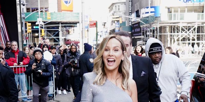 Bachelorette Clare Crawley is seen leaving Good Morning America