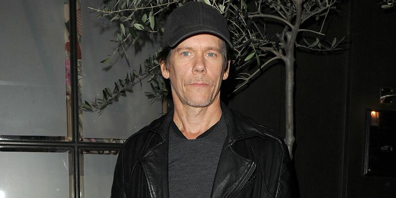 Kevin Bacon is seen leaving the Covent Garden hotel Kevin wore a grey cap black leather jacket grey sweater and grey jeans He appeared a little gaunt