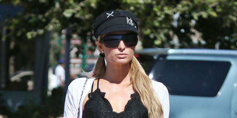 Paris Hilton out and about with her pink dog in Malibu
