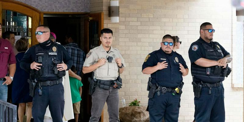 Funeral of teacher Irma Garcia and her husband Joe Garcia who died suddenly two days later in Uvalde Texas U S June 1 2022