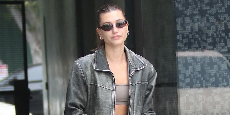 Hailey Bieber leaving the gym in Los Angeles