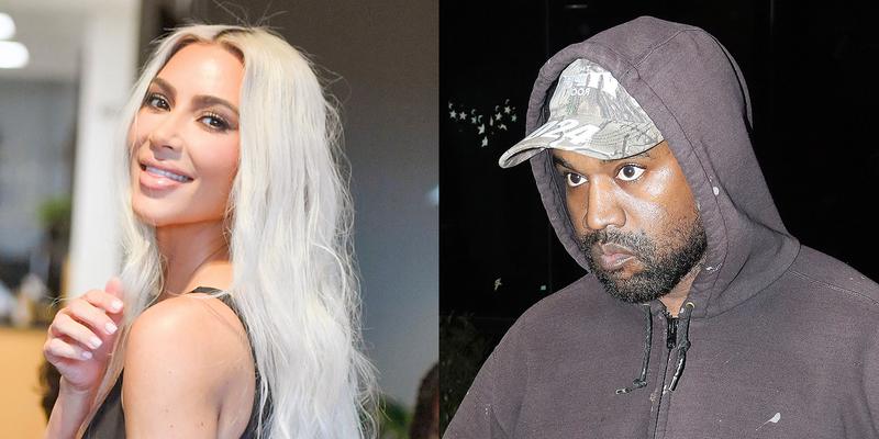 Portraits of Kim Kardashian and Kanye West